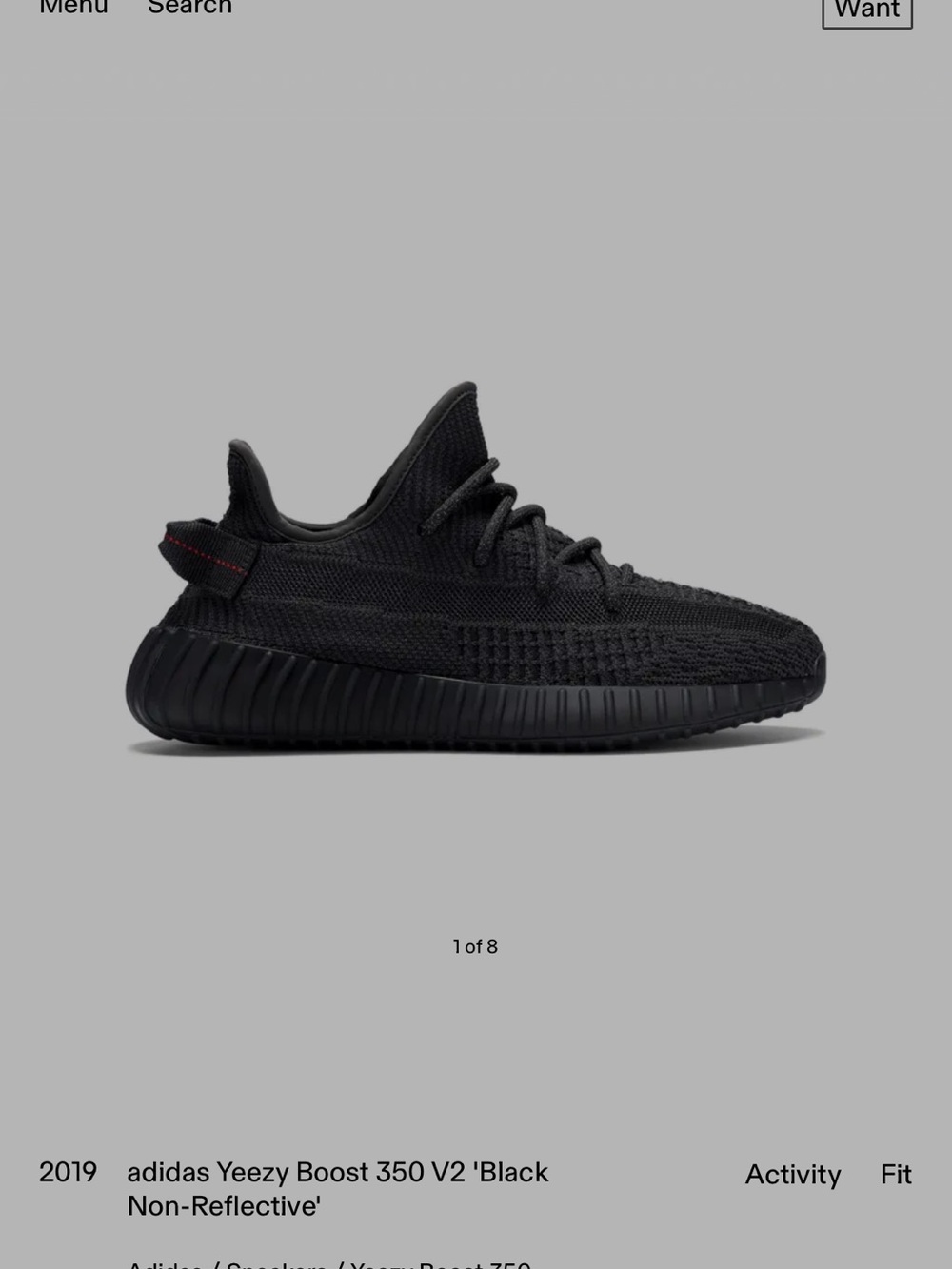 adidas Yeezy Boost Sneakers in Grey Barely Worn